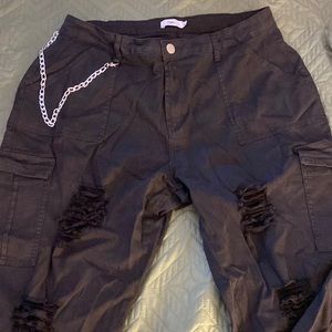 Rue 21 1X black distressed joggers worn one time